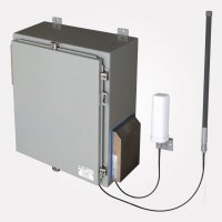 IIoT System Enclosure with 8dBi 2.4GHz and cellular antennas